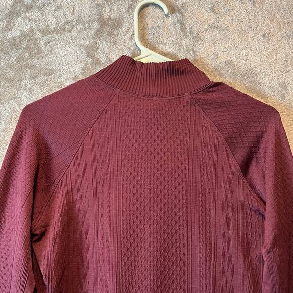 Lululemon Rest Less Mock NeckTextured Turtleneck Dark Adobe Pullover Size 6 - Picture 4 of 6